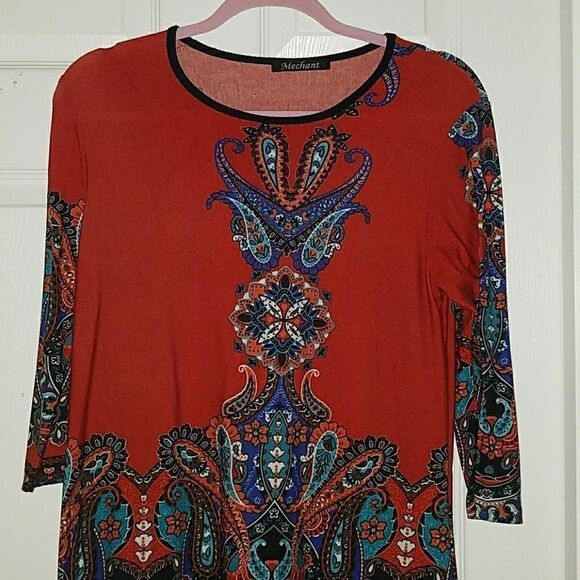 Mechant printed dress Sz S Never worn - Picture 2 of 5
